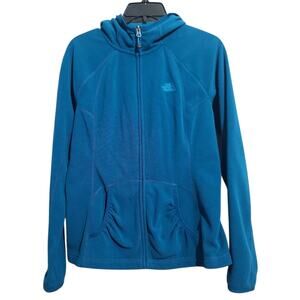 The North Face Blue TKA Fleece Hooded Full Zip Jacket Size Medium